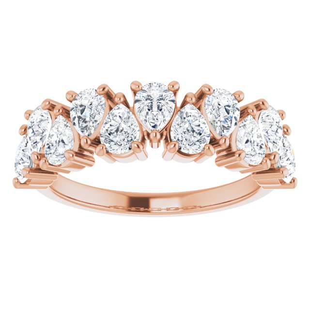 2.31 ct. Pear Cut Diamond Wedding Band-VIRABYANI